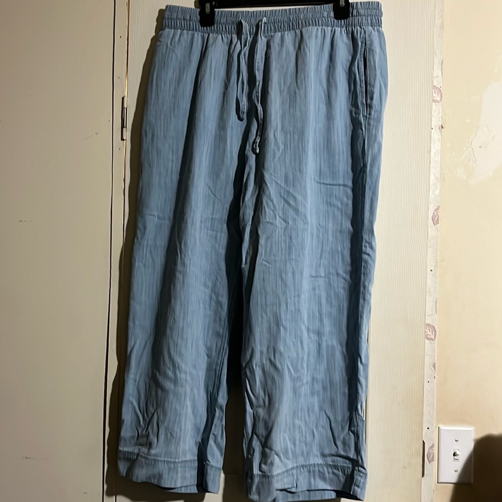 Easy wide leg linen pants